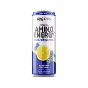 Optimum Nutrition ESSENTIAL AMIN.O. ENERGY+ Electrolytes Sparkling Blueberry Lemonade 355ml * 12 Cans (12 Servings) | 13290DLNB