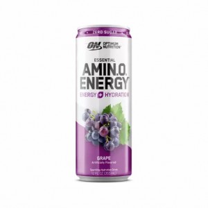 Optimum Nutrition ESSENTIAL AMIN.O. ENERGY+ Electrolytes Sparkling Grape 355ml * 12 Cans (12 Servings) | 69503QXHS