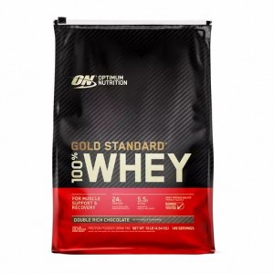 Optimum Nutrition GOLD STANDARD 100% WHEY™ Double Rich Chocolate 10 lb (149 Servings) | 10429JCUT