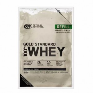 Optimum Nutrition GOLD STANDARD 100% WHEY™ Recyclable Refill Bag Vanilla Ice Cream 2 lb (29 Servings) | 48706KRZI