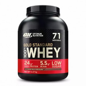 Optimum Nutrition Gold Standard 100% Whey Protein Powder Extreme Milk Chocolate 2.27 kg (71 Servings) | 41279RICL