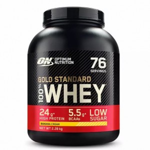 Optimum Nutrition Gold Standard 100% Whey Protein Powder Banana Cream 2.28 kg (76 Servings) | 63049UDNZ