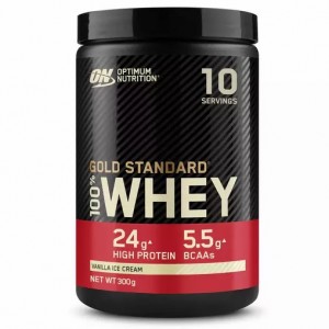 Optimum Nutrition Gold Standard 100% Whey Protein Powder Vanilla Ice Cream 300 grams (10 Servings) | 07284PTMK