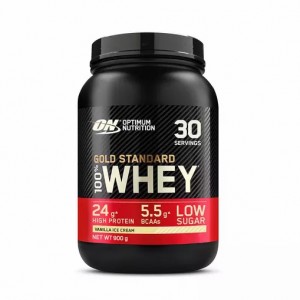 Optimum Nutrition Gold Standard 100% Whey Protein Powder Vanilla Ice Cream 900 grams (30 Servings) | 94163UDPO