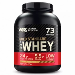 Optimum Nutrition Gold Standard 100% Whey Protein Powder Caramel Toffee Fudge 2.27 kg (73 Servings) | 62403YVLA