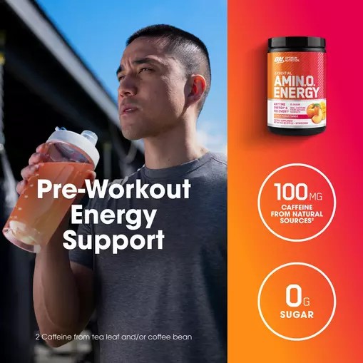 Optimum Nutrition ESSENTIAL AMIN.O. ENERGY® *new* Peach Mango Tango - Notify Me 0.6 lb - Notify me | 53204HQTR