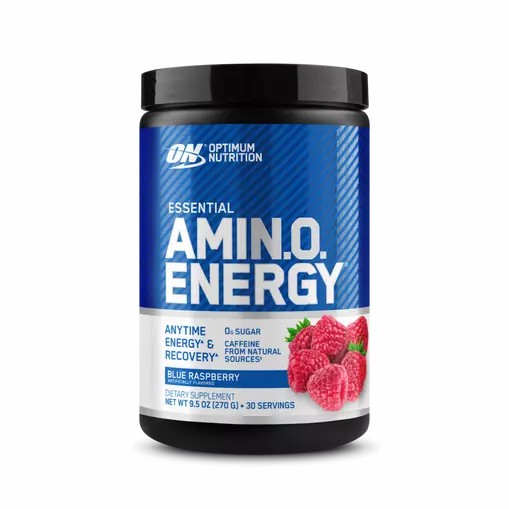 Optimum Nutrition ESSENTIAL AMIN.O. ENERGY® Blue Raspberry 0.6 lb (30 Servings) | 24590GDAW