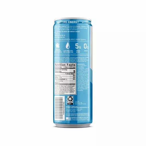 Optimum Nutrition ESSENTIAL AMIN.O. ENERGY+ Electrolytes Sparkling *new* Blue Raspberry Rush 355ml * 12 Cans (12 Servings) | 36425LTXB