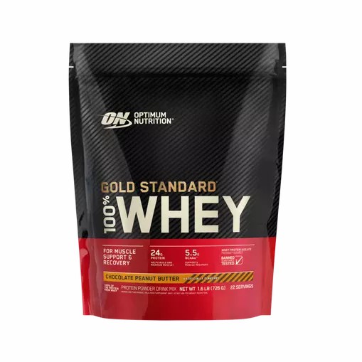 Optimum Nutrition GOLD STANDARD 100% WHEY™ Chocolate Peanut Butter 1.5 lb (22 Servings) | 97485RIJW