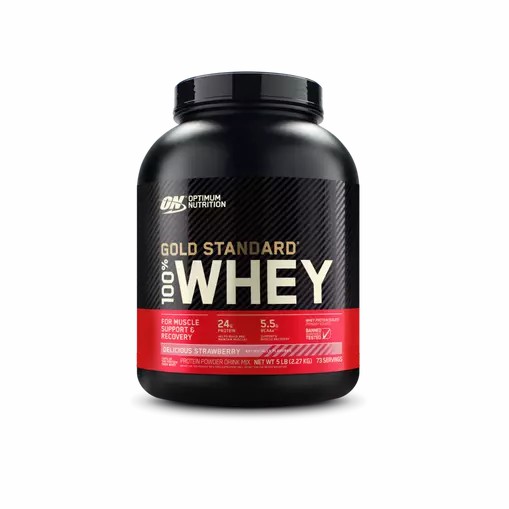 Optimum Nutrition GOLD STANDARD 100% WHEY™ Delicious Strawberry 5 lb (73 Servings) | 72516OWTG