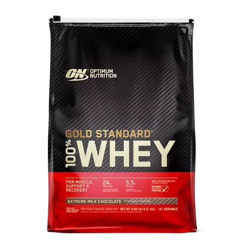 Optimum Nutrition GOLD STANDARD 100% WHEY™ Extreme Milk Chocolate 10 lb (141 Servings) | 05436FDQA