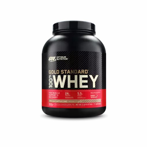 Optimum Nutrition GOLD STANDARD 100% WHEY™ Mocha Cappuccino 5 lb (71 Servings) | 18053JITB