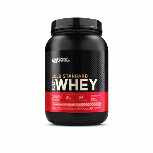 Optimum Nutrition GOLD STANDARD 100% WHEY™ Strawberries & Cream 2 lb (29 Servings) | 86032LXKB