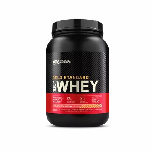 Optimum Nutrition GOLD STANDARD 100% WHEY™ Strawberry Banana 2 lb (30 Servings) | 81794XTQI