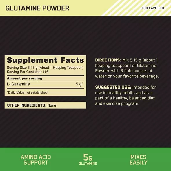 Optimum Nutrition Glutamine Powder 2.2 lb (194 Servings) | 69418FZQE