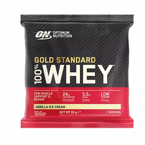 Optimum Nutrition Gold Standard 100% Whey Powder Sachets Vanilla Ice Cream 1 sachet (30 grams) | 02647BSMT