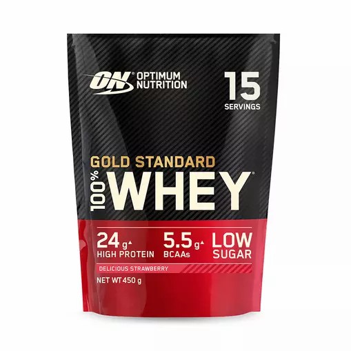 Optimum Nutrition Gold Standard 100% Whey Protein Powder Delicious Strawberry 450 grams (15 Servings) | 82107QFRV