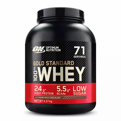 Optimum Nutrition Gold Standard 100% Whey Protein Powder Extreme Milk Chocolate 2.27 kg (71 Servings) | 41279RICL