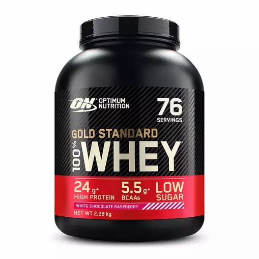 Optimum Nutrition Gold Standard 100% Whey Protein Powder White Chocolate Raspberry 2.28 kg (76 Servings) | 58140GAIC