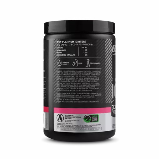 Optimum Nutrition Platinum Igniter Berry Lemonade Blast 0.84 lb (20 Servings) | 80174CUEY