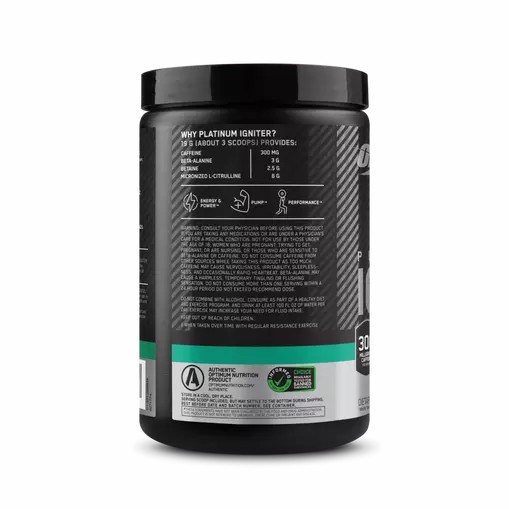 Optimum Nutrition Platinum Igniter Cherry Lime Punch 0.84 lb (20 Servings) | 23098UFGH