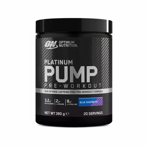 Optimum Nutrition Platinum Pump Pre-workout Blue Raspberry 380 grams (20 Servings) | 15467LOYV