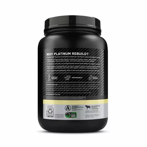 Optimum Nutrition Platinum Rebuild Vanilla Buttercream 1.63 lb (20 Servings) | 43062SMAK