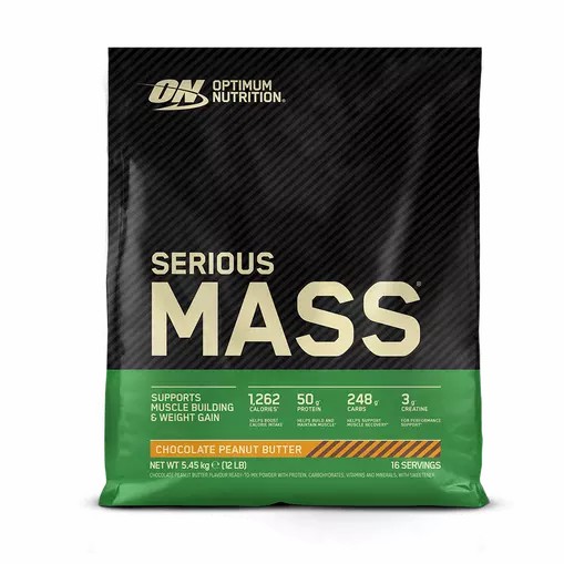 Optimum Nutrition Serious Mass Gainer Chocolate Peanut Butter 5.45 kg (16 Servings) | 01235LTYK