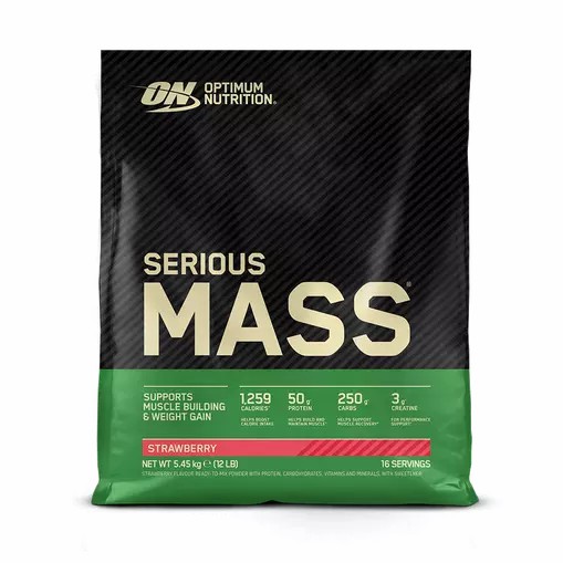 Optimum Nutrition Serious Mass Gainer Strawberry 5.45 kg (16 Servings) | 42739IHJR